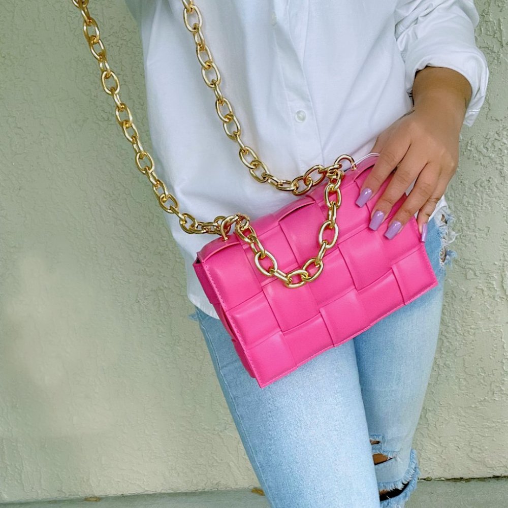 Women quilted purse bag